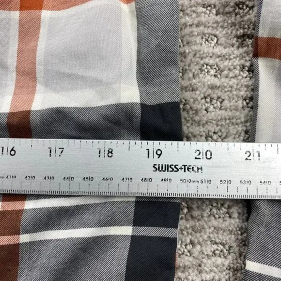 Patagonia Shirt Women Adult Medium M Gray Plaid 1/2 Half Button Up Long Sleeve - Picture 15 of 15